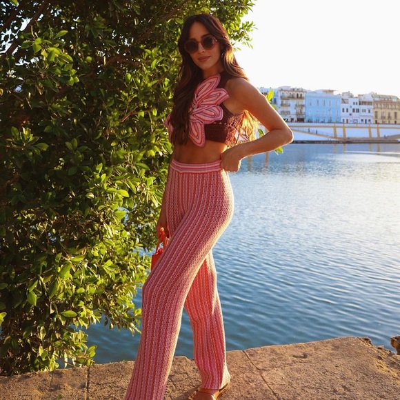 Zara Flower Crochet Knit Crop Top - Picture 11 of 17